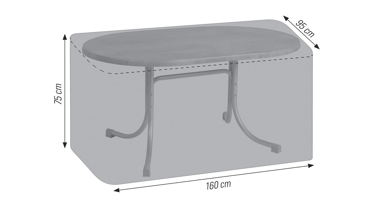 Tisch Schutzhülle 160 x 95 x 75 cm